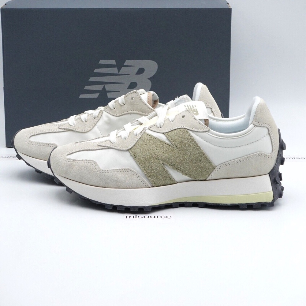 NEW Women's New Balance 327 Sneakers WS327PS Turtledove/Fatigue Green